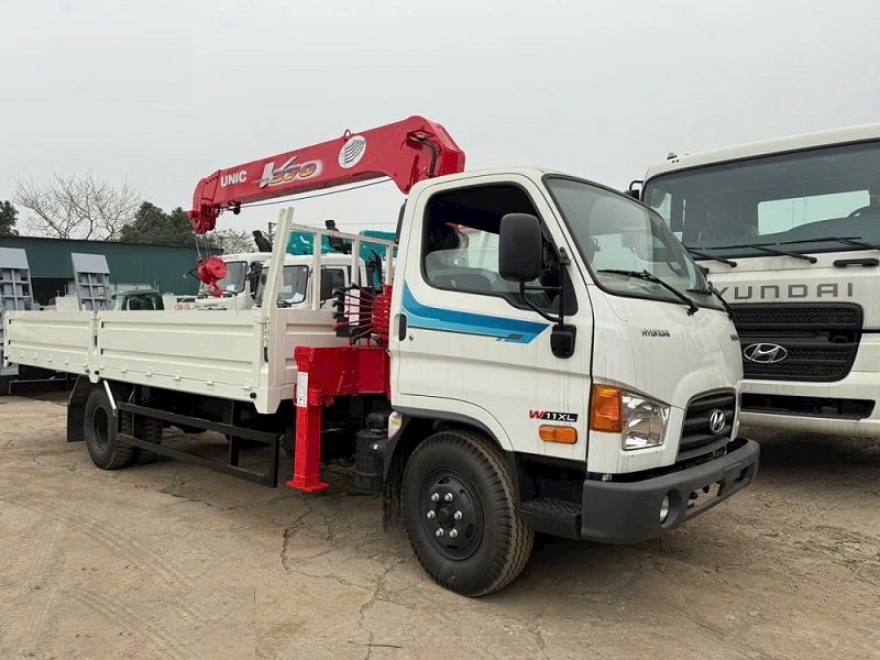 Hyundai Mighty W11XL Gắn Cẩu 3 Tấn Unic URV340 | Giá Xe Tải Mới Nhất